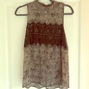 Maurices Black and White Highneck Lace Tank!